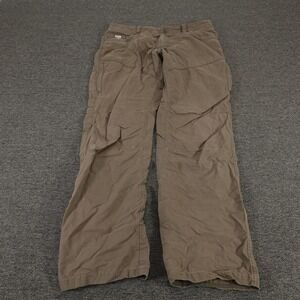 Kuhl Pants Mens 36x32 Brown Cargo Cotton Nylon Hiking Workwear Lightweight
